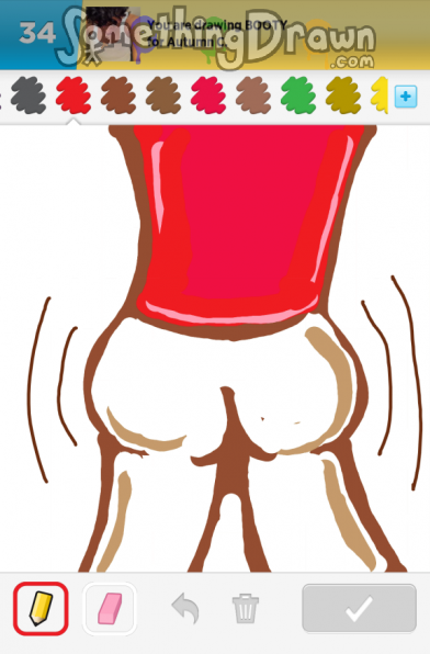 SomethingDrawn.com - BOOTY drawn by Raheem S on Draw Something