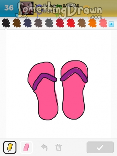 SomethingDrawn.com - SANDALS drawn by jennypah on Draw Something